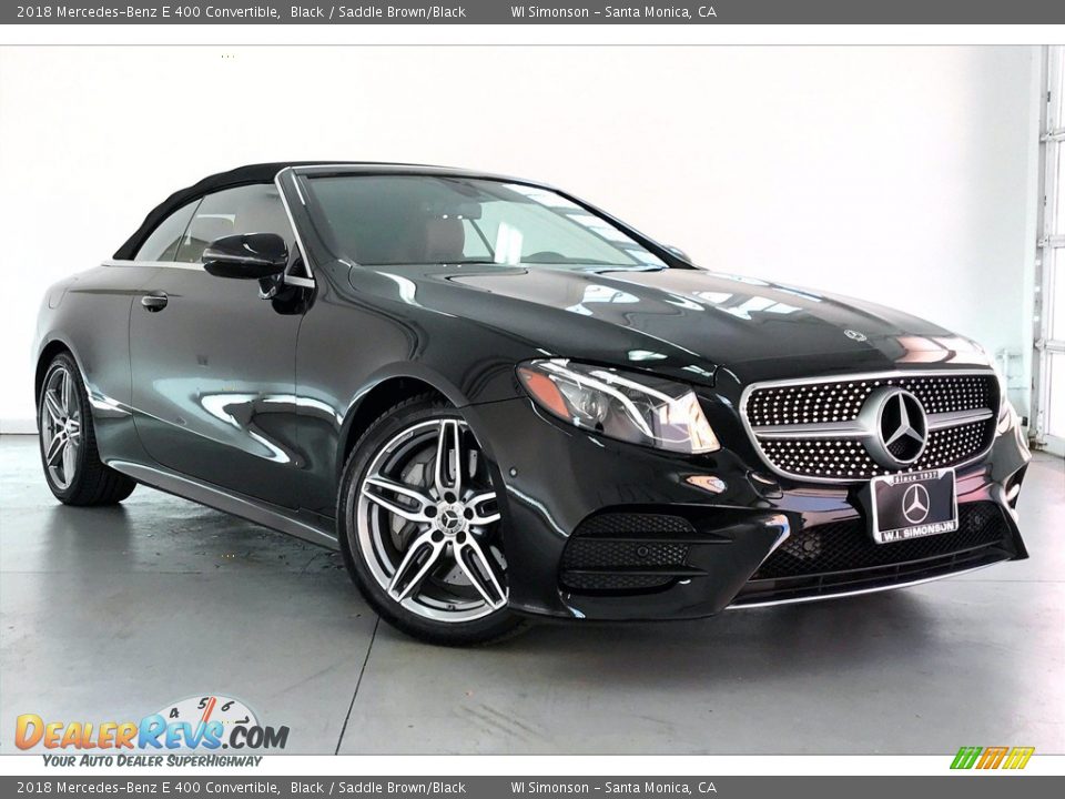 2018 Mercedes-Benz E 400 Convertible Black / Saddle Brown/Black Photo #34