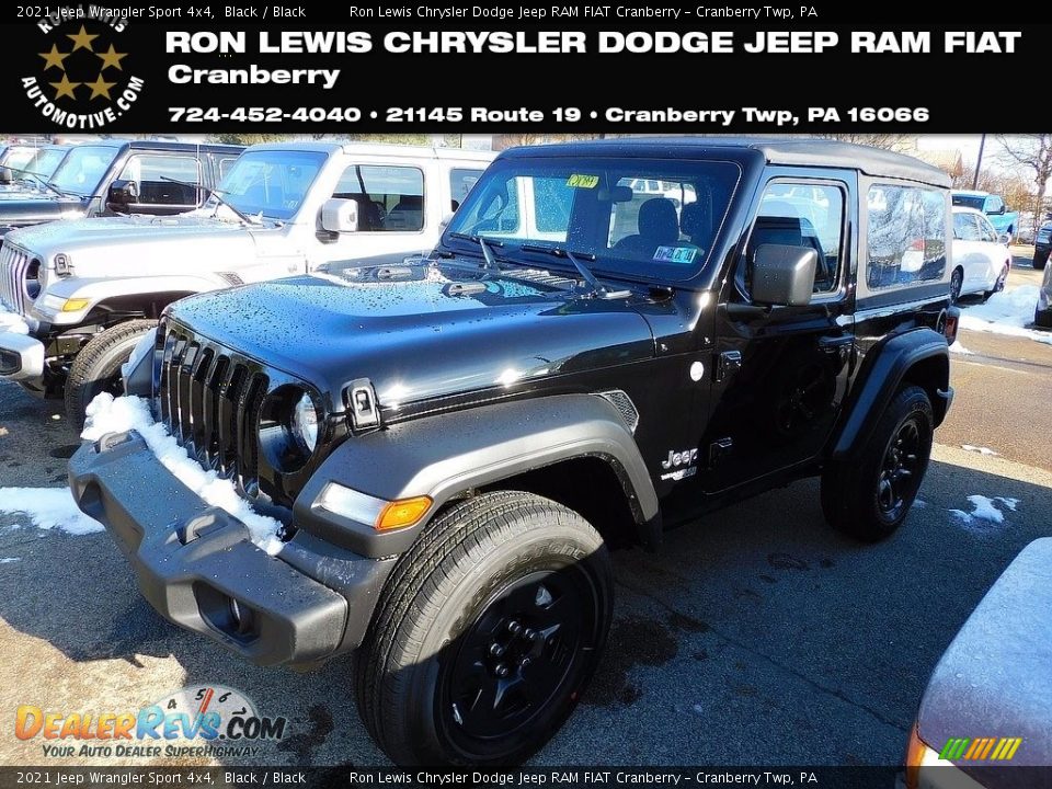 2021 Jeep Wrangler Sport 4x4 Black / Black Photo #1