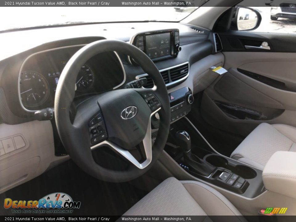2021 Hyundai Tucson Value AWD Black Noir Pearl / Gray Photo #9