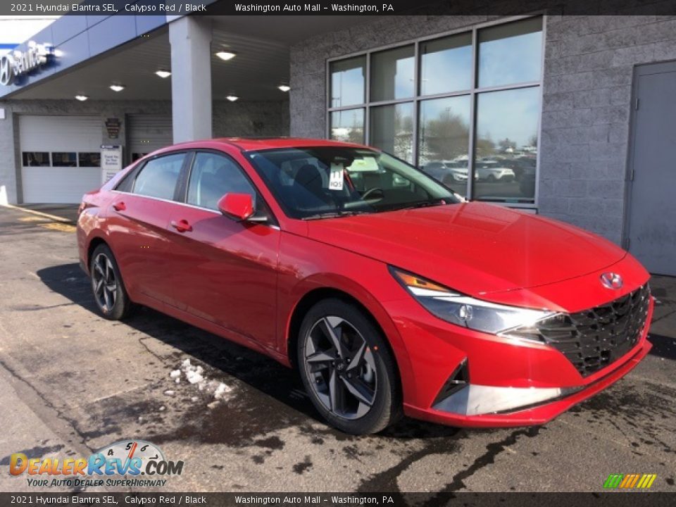 2021 Hyundai Elantra SEL Calypso Red / Black Photo #1