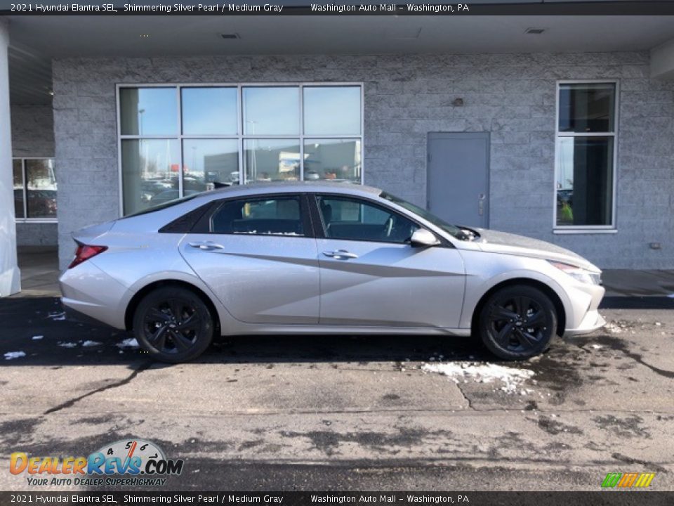 2021 Hyundai Elantra SEL Shimmering Silver Pearl / Medium Gray Photo #2