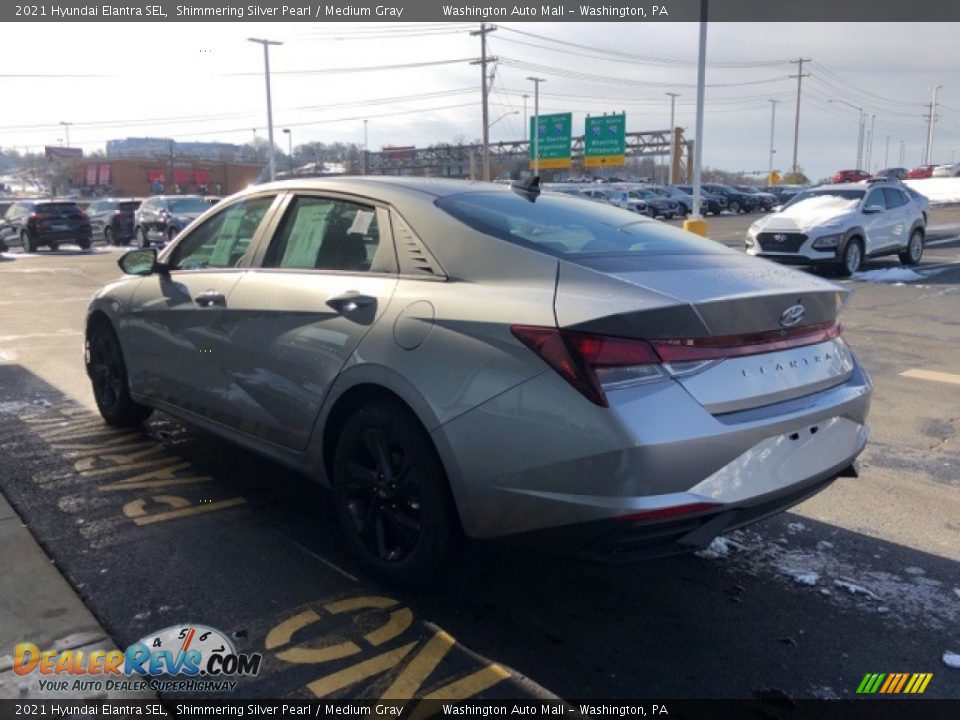 2021 Hyundai Elantra SEL Shimmering Silver Pearl / Medium Gray Photo #3