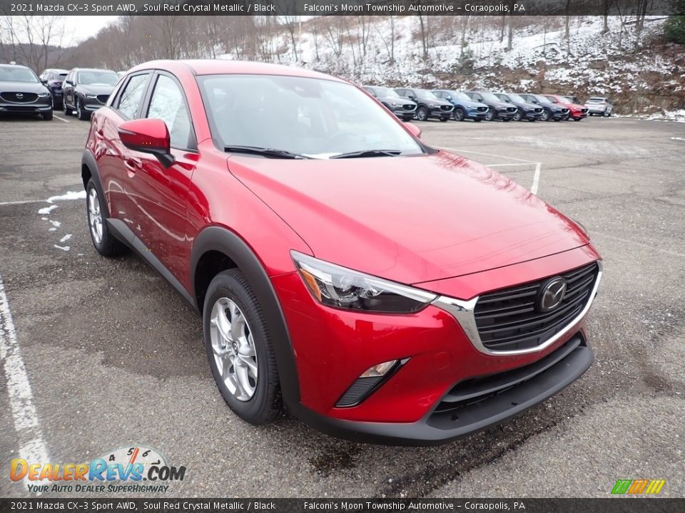 2021 Mazda CX-3 Sport AWD Soul Red Crystal Metallic / Black Photo #3