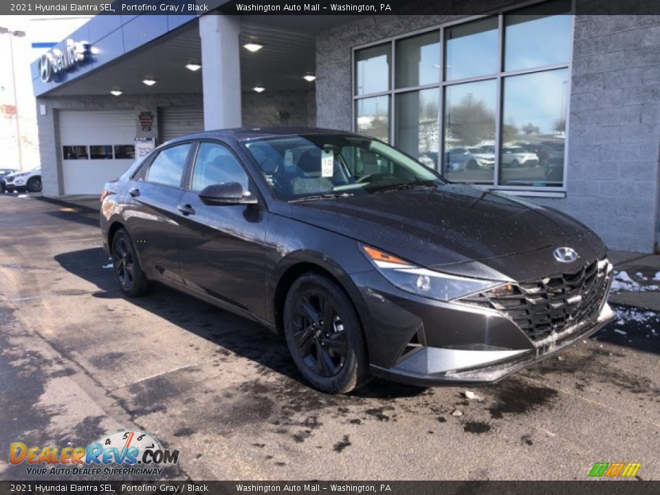 2021 Hyundai Elantra SEL Portofino Gray / Black Photo #1