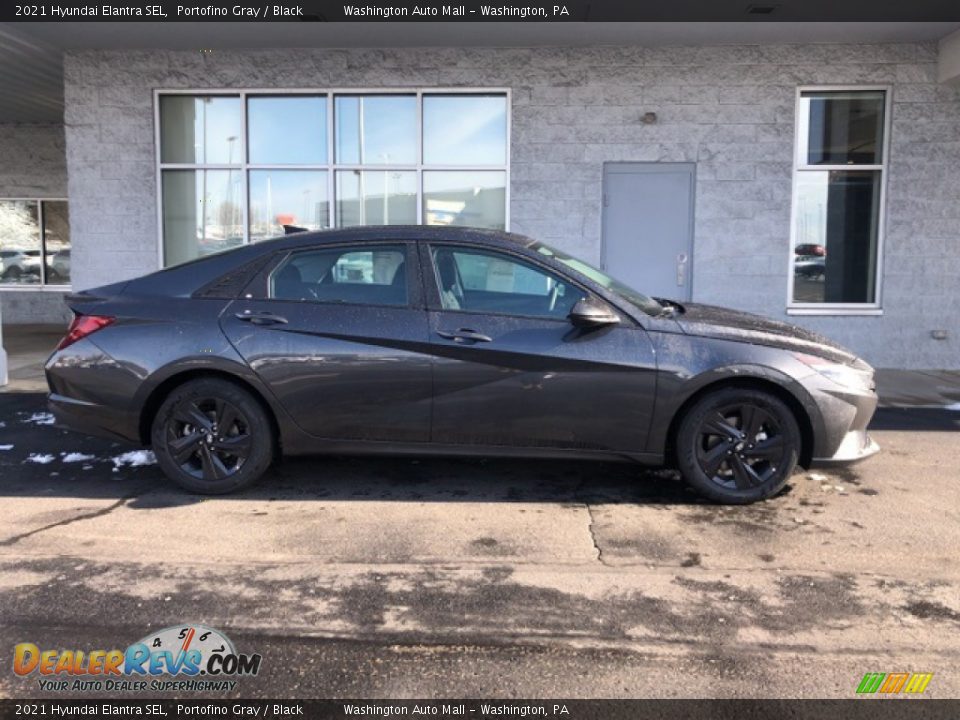 2021 Hyundai Elantra SEL Portofino Gray / Black Photo #2