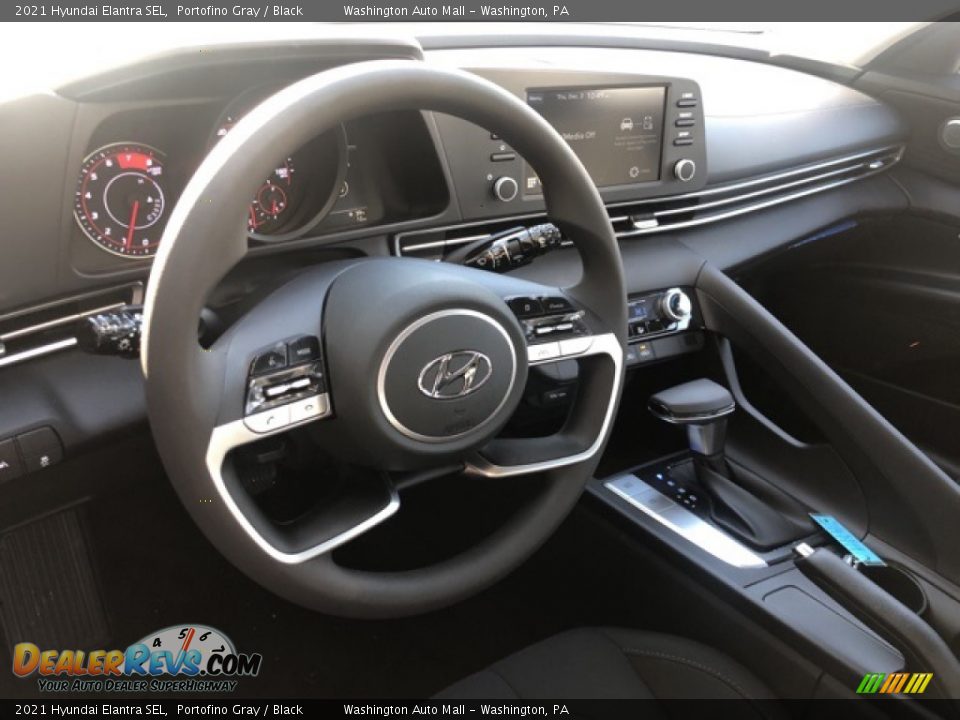 2021 Hyundai Elantra SEL Portofino Gray / Black Photo #6