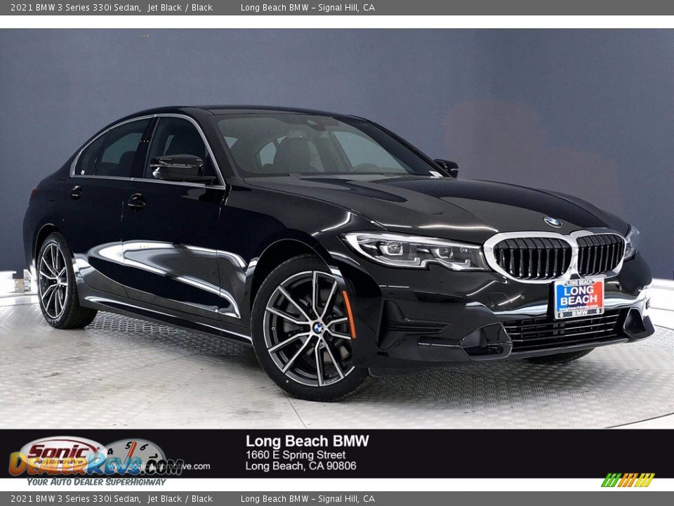 2021 BMW 3 Series 330i Sedan Jet Black / Black Photo #1