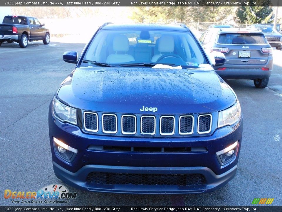 2021 Jeep Compass Latitude 4x4 Jazz Blue Pearl / Black/Ski Gray Photo #2