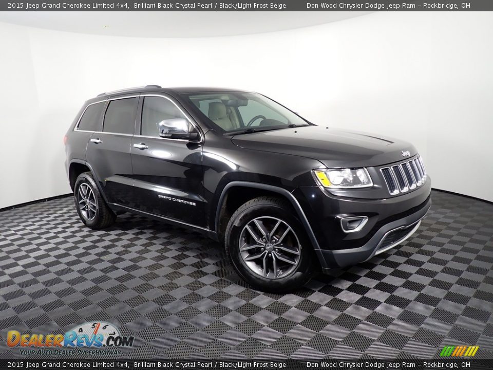 2015 Jeep Grand Cherokee Limited 4x4 Brilliant Black Crystal Pearl / Black/Light Frost Beige Photo #5