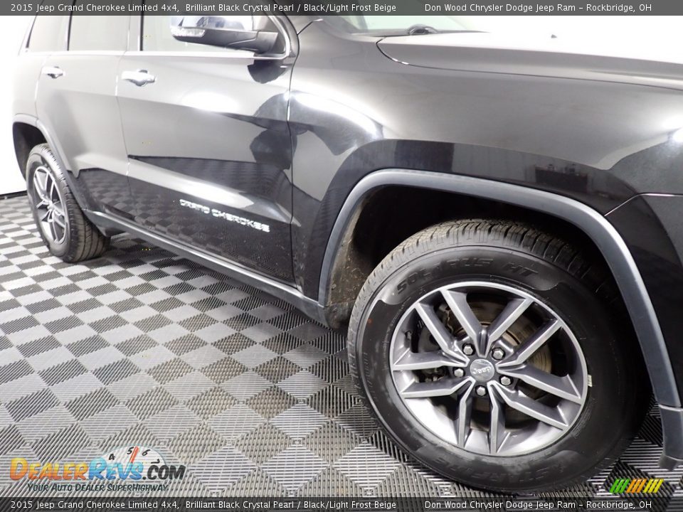 2015 Jeep Grand Cherokee Limited 4x4 Brilliant Black Crystal Pearl / Black/Light Frost Beige Photo #6