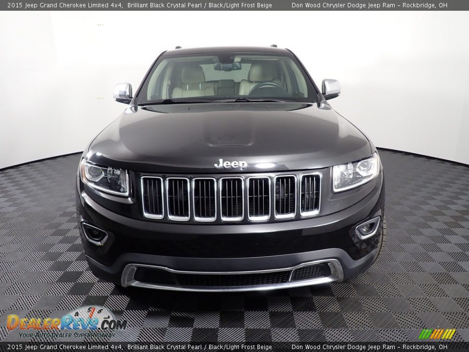 2015 Jeep Grand Cherokee Limited 4x4 Brilliant Black Crystal Pearl / Black/Light Frost Beige Photo #7