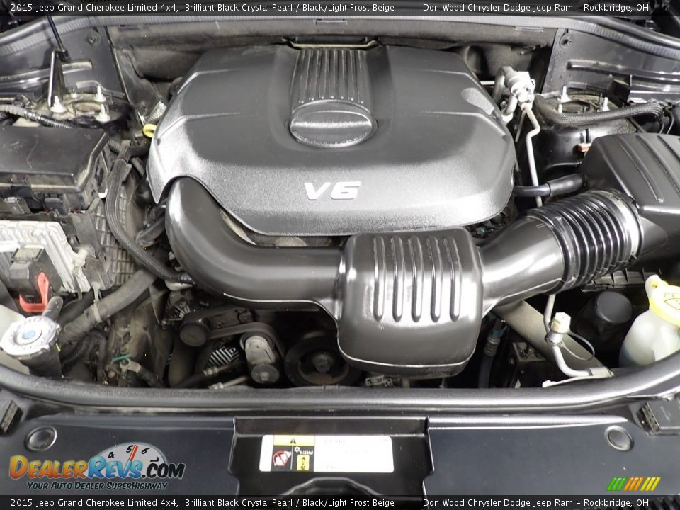2015 Jeep Grand Cherokee Limited 4x4 Brilliant Black Crystal Pearl / Black/Light Frost Beige Photo #9