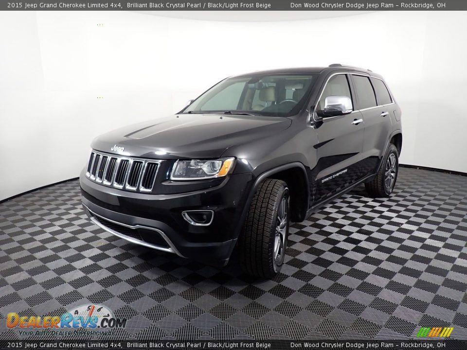 2015 Jeep Grand Cherokee Limited 4x4 Brilliant Black Crystal Pearl / Black/Light Frost Beige Photo #10