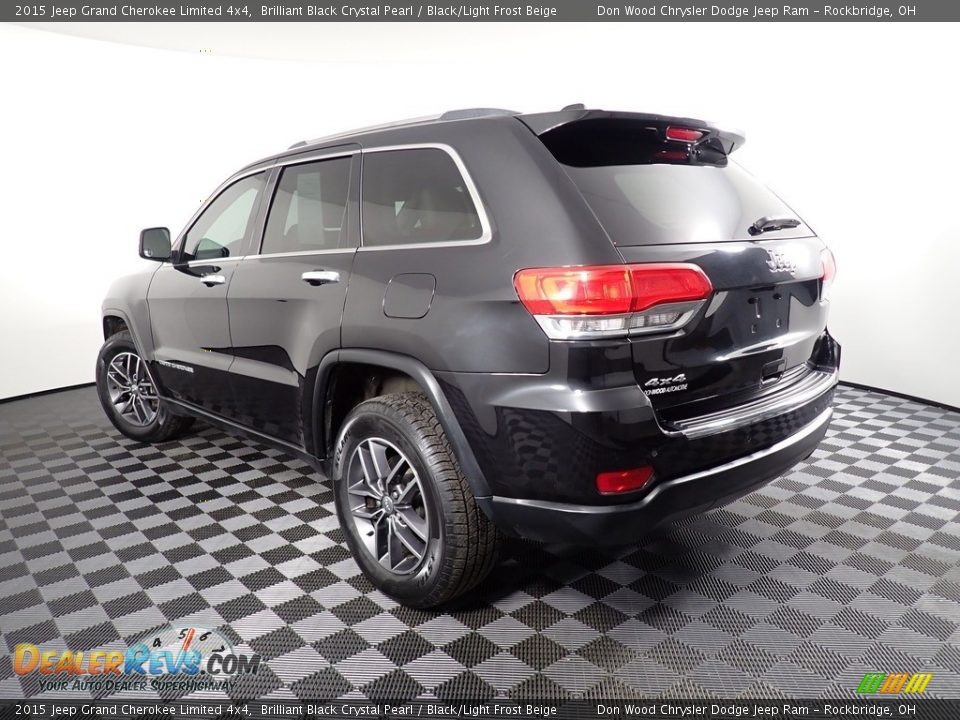 2015 Jeep Grand Cherokee Limited 4x4 Brilliant Black Crystal Pearl / Black/Light Frost Beige Photo #13