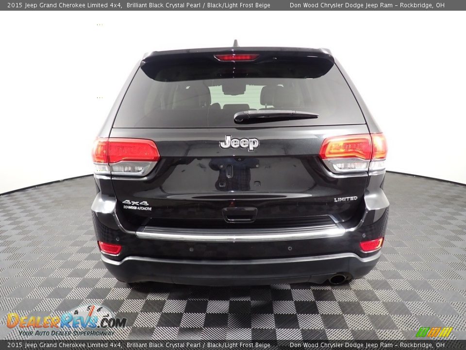 2015 Jeep Grand Cherokee Limited 4x4 Brilliant Black Crystal Pearl / Black/Light Frost Beige Photo #14