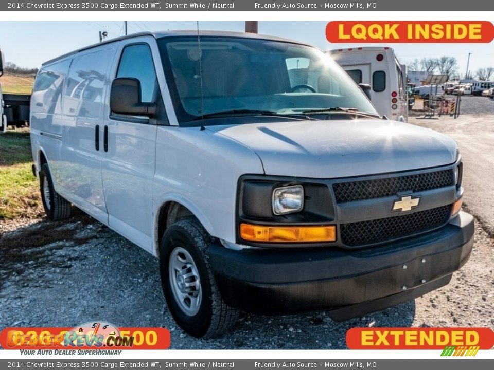 2014 Chevrolet Express 3500 Cargo Extended WT Summit White / Neutral Photo #1