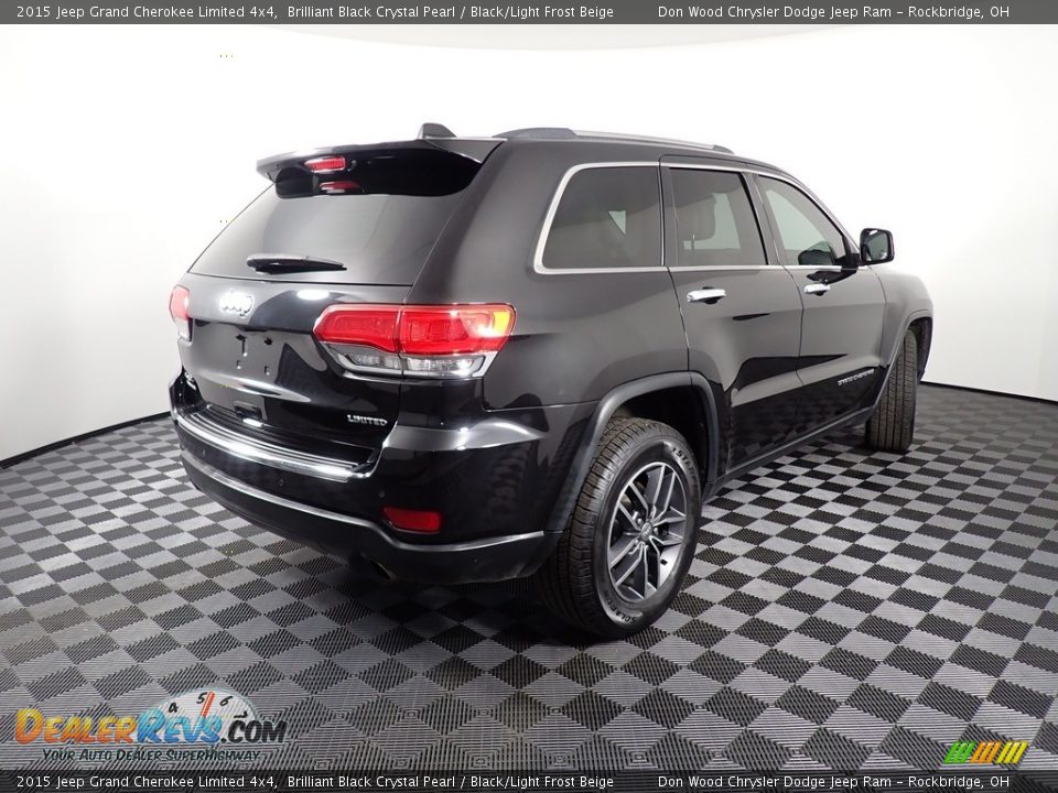 2015 Jeep Grand Cherokee Limited 4x4 Brilliant Black Crystal Pearl / Black/Light Frost Beige Photo #19