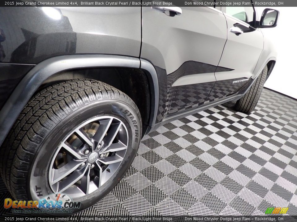 2015 Jeep Grand Cherokee Limited 4x4 Brilliant Black Crystal Pearl / Black/Light Frost Beige Photo #20
