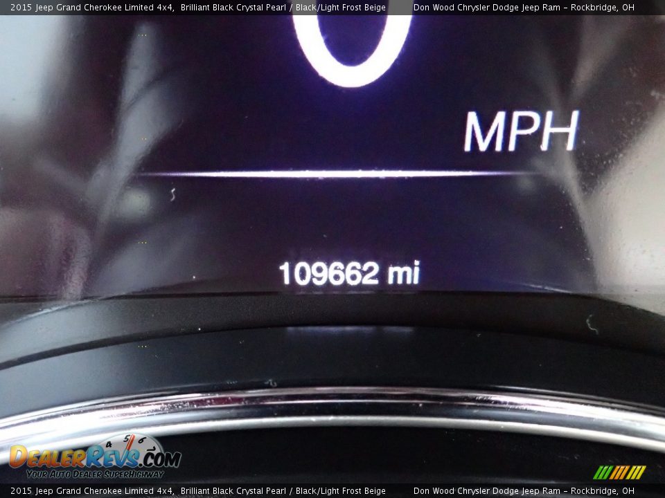 2015 Jeep Grand Cherokee Limited 4x4 Brilliant Black Crystal Pearl / Black/Light Frost Beige Photo #26