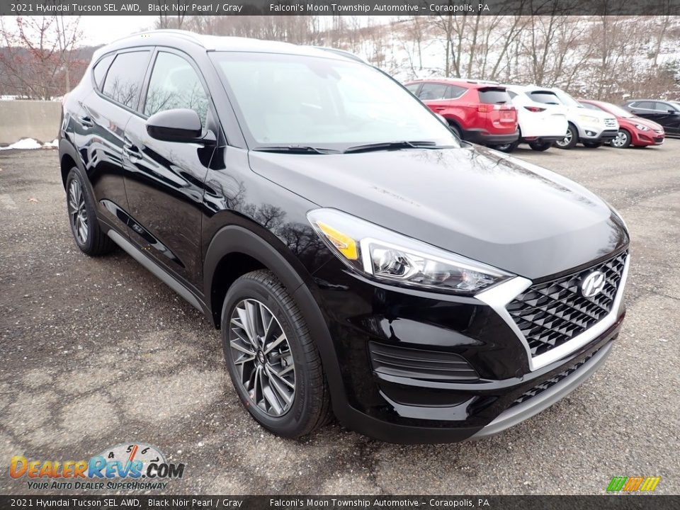 2021 Hyundai Tucson SEL AWD Black Noir Pearl / Gray Photo #3