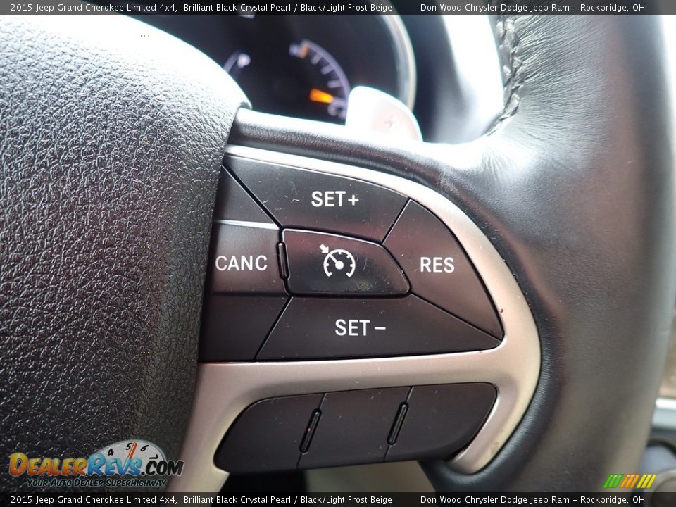 2015 Jeep Grand Cherokee Limited 4x4 Brilliant Black Crystal Pearl / Black/Light Frost Beige Photo #29