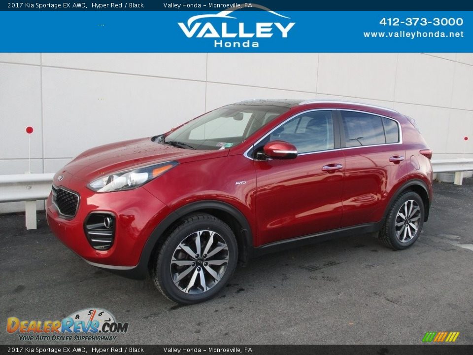 2017 Kia Sportage EX AWD Hyper Red / Black Photo #1