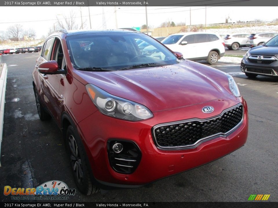 2017 Kia Sportage EX AWD Hyper Red / Black Photo #7