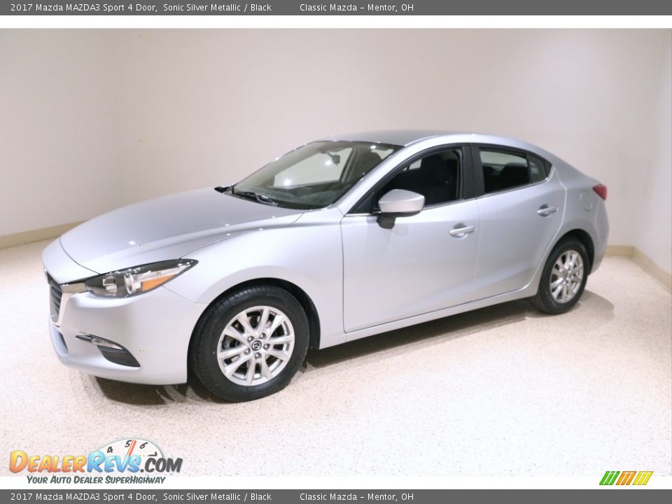 2017 Mazda MAZDA3 Sport 4 Door Sonic Silver Metallic / Black Photo #3
