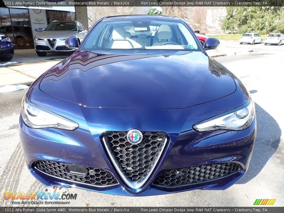 2021 Alfa Romeo Giulia Sprint AWD Montecarlo Blue Metallic / Black/Ice Photo #2