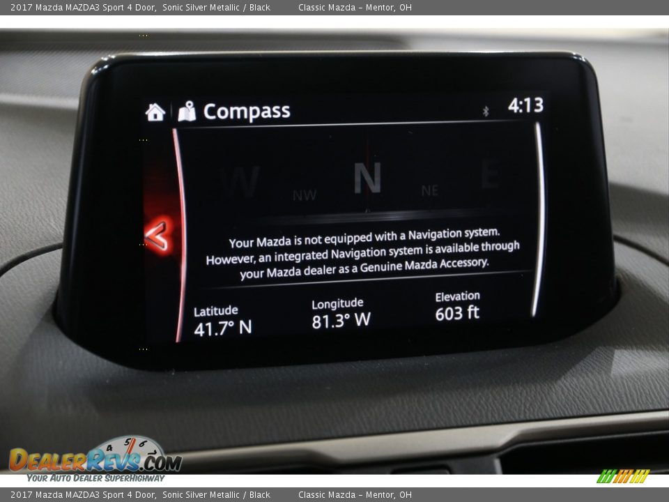 2017 Mazda MAZDA3 Sport 4 Door Sonic Silver Metallic / Black Photo #14