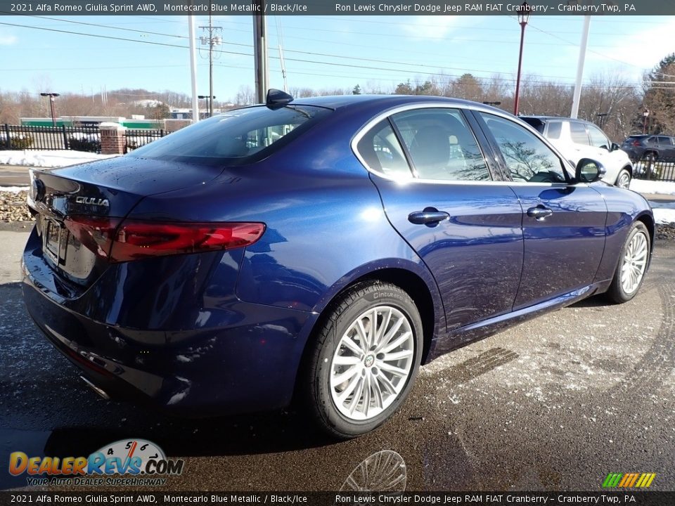 2021 Alfa Romeo Giulia Sprint AWD Montecarlo Blue Metallic / Black/Ice Photo #5