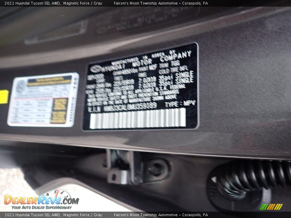 2021 Hyundai Tucson SEL AWD Magnetic Force / Gray Photo #12