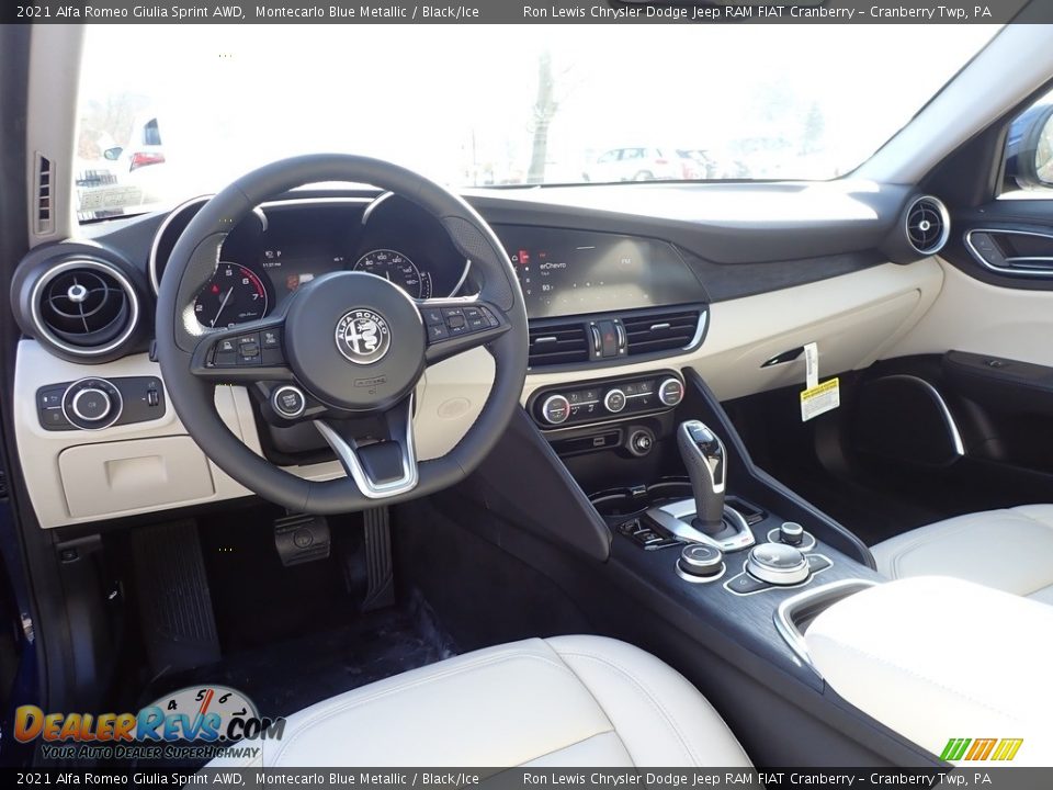 Black/Ice Interior - 2021 Alfa Romeo Giulia Sprint AWD Photo #14