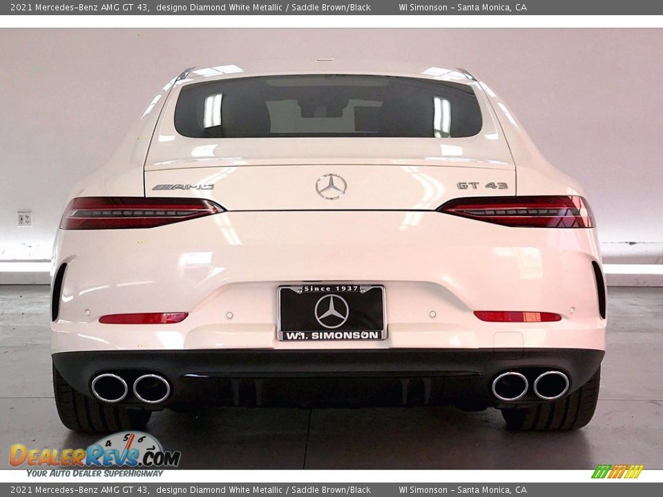 2021 Mercedes-Benz AMG GT 43 designo Diamond White Metallic / Saddle Brown/Black Photo #3