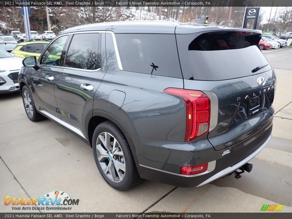 2021 Hyundai Palisade SEL AWD Steel Graphite / Beige Photo #6