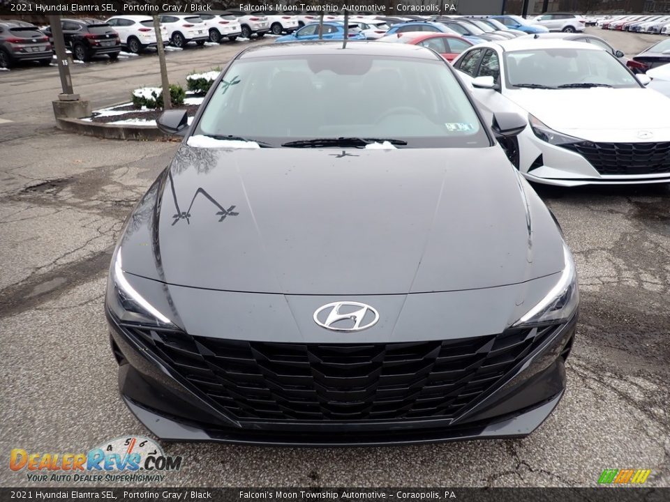 2021 Hyundai Elantra SEL Portofino Gray / Black Photo #4