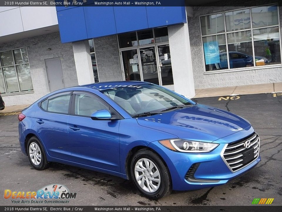 2018 Hyundai Elantra SE Electric Blue / Gray Photo #1