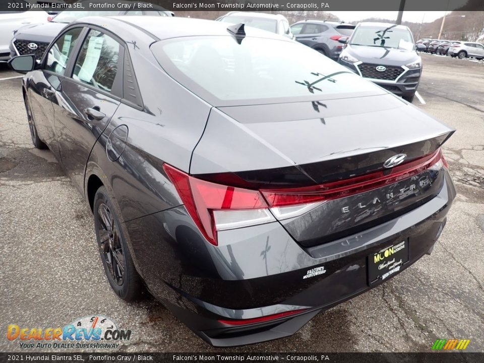 2021 Hyundai Elantra SEL Portofino Gray / Black Photo #6