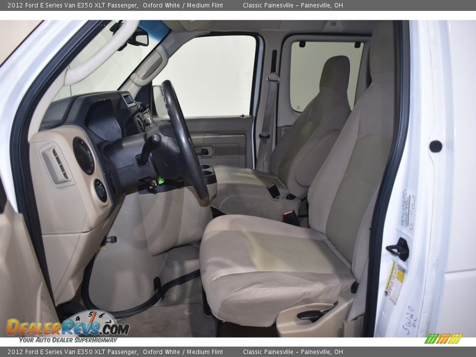 2012 Ford E Series Van E350 XLT Passenger Oxford White / Medium Flint Photo #7