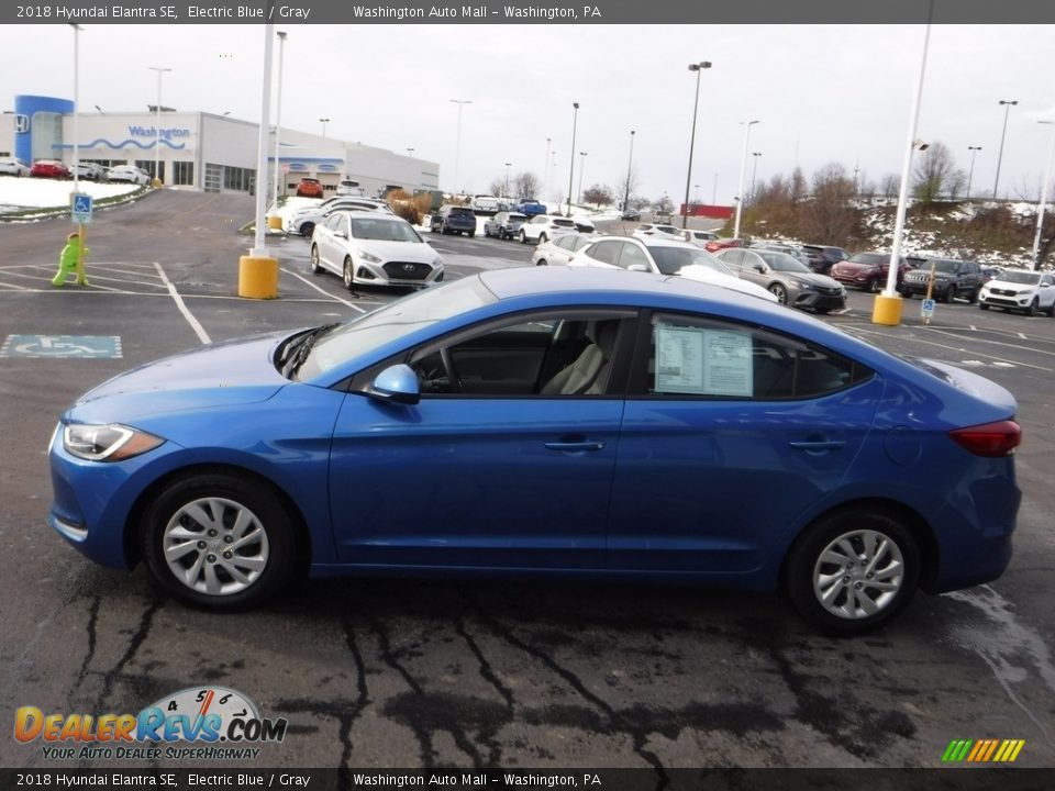 2018 Hyundai Elantra SE Electric Blue / Gray Photo #7