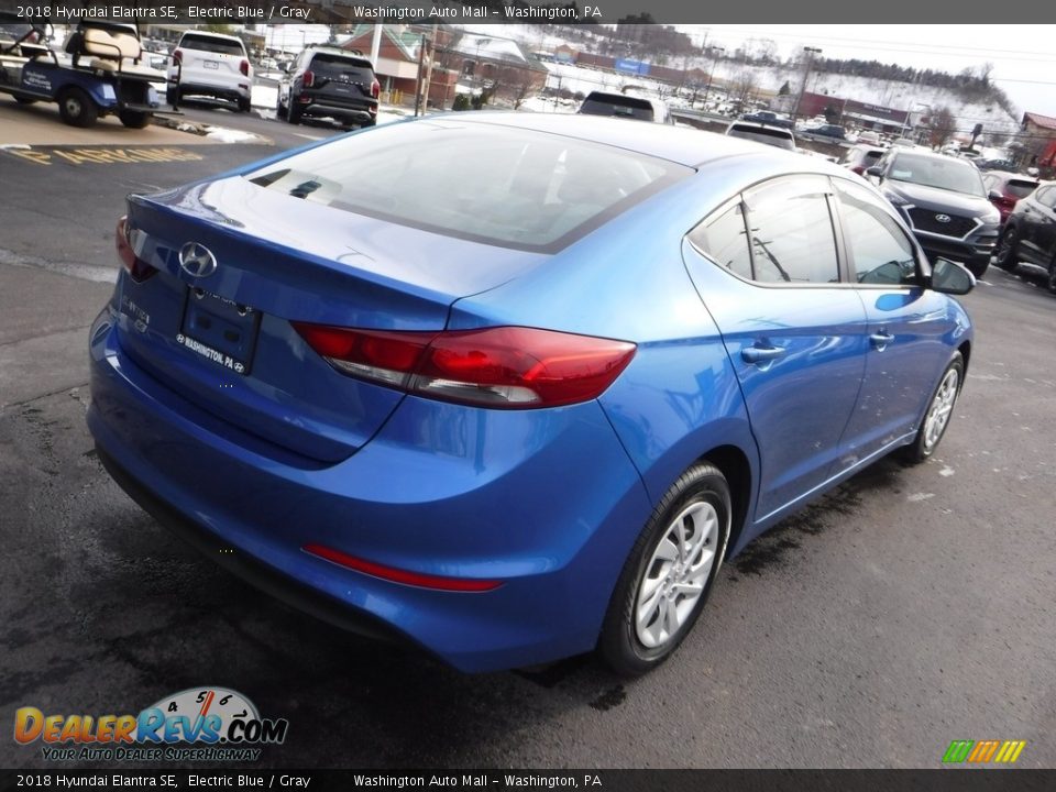 2018 Hyundai Elantra SE Electric Blue / Gray Photo #10