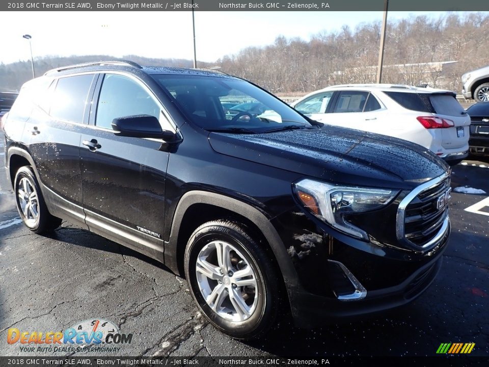 2018 GMC Terrain SLE AWD Ebony Twilight Metallic / ­Jet Black Photo #4