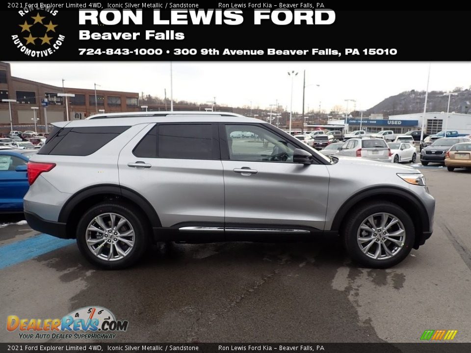 2021 Ford Explorer Limited 4WD Iconic Silver Metallic / Sandstone Photo #1