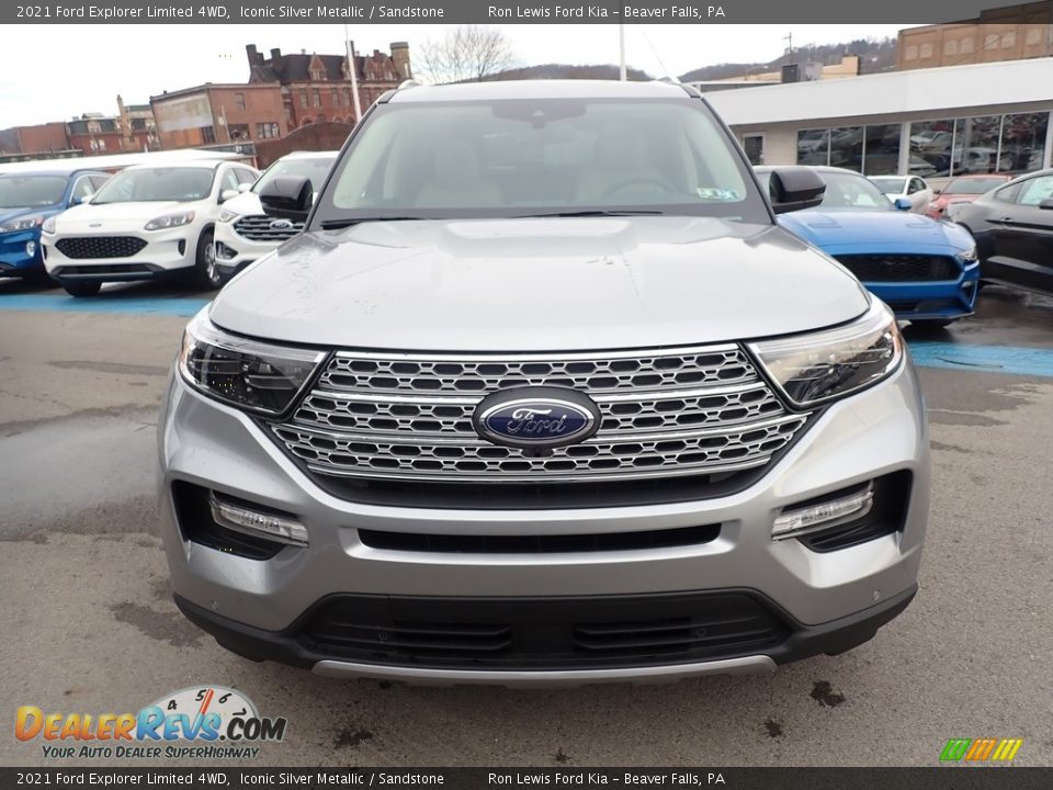 2021 Ford Explorer Limited 4WD Iconic Silver Metallic / Sandstone Photo #4