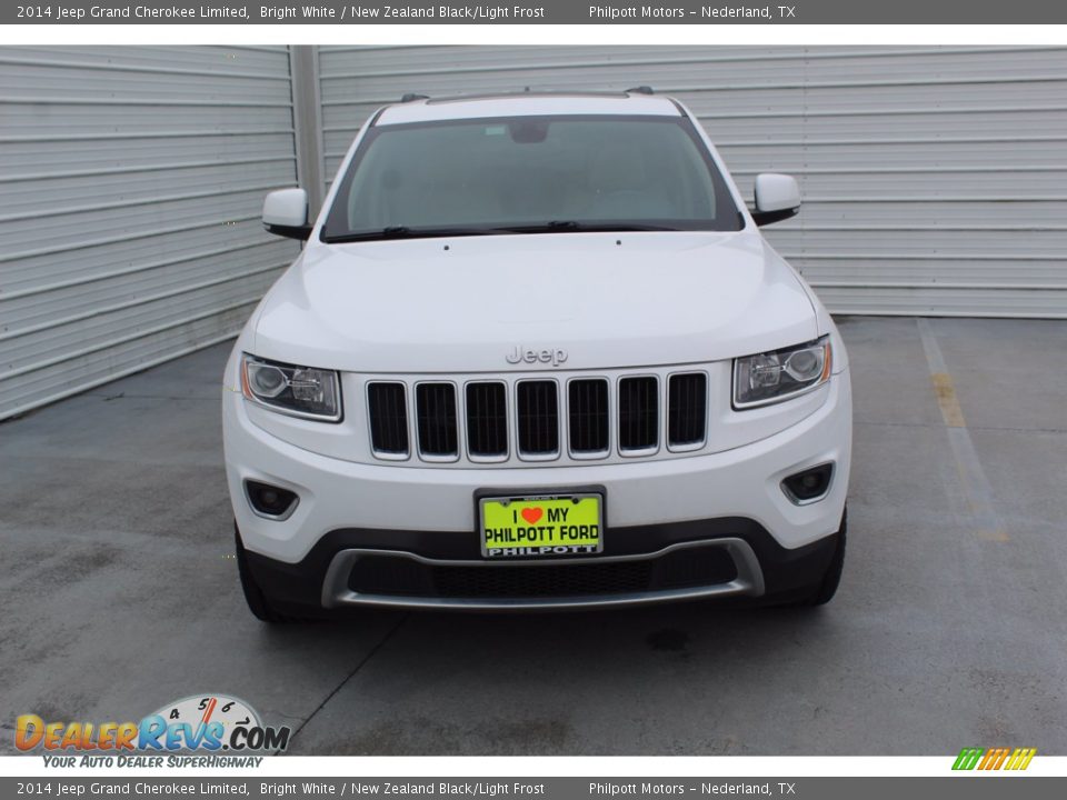 2014 Jeep Grand Cherokee Limited Bright White / New Zealand Black/Light Frost Photo #3