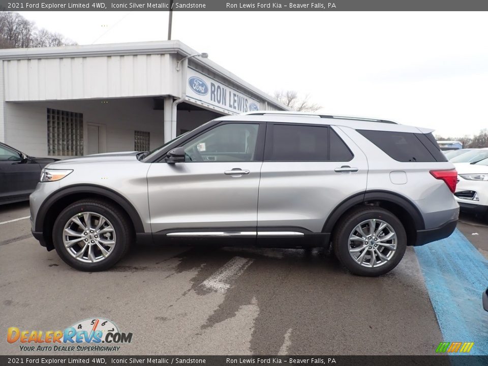 2021 Ford Explorer Limited 4WD Iconic Silver Metallic / Sandstone Photo #6