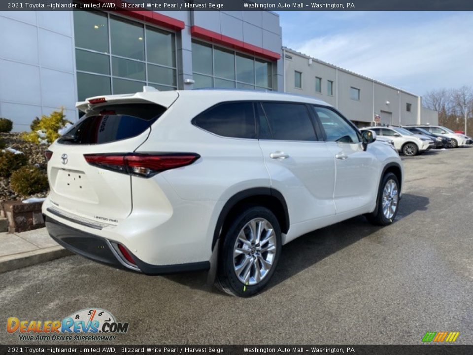 2021 Toyota Highlander Limited AWD Blizzard White Pearl / Harvest Beige Photo #15