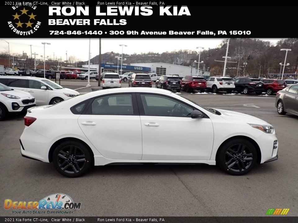 2021 Kia Forte GT-Line Clear White / Black Photo #1