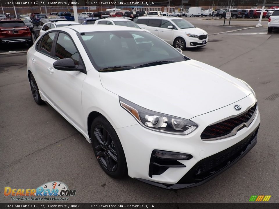 2021 Kia Forte GT-Line Clear White / Black Photo #3