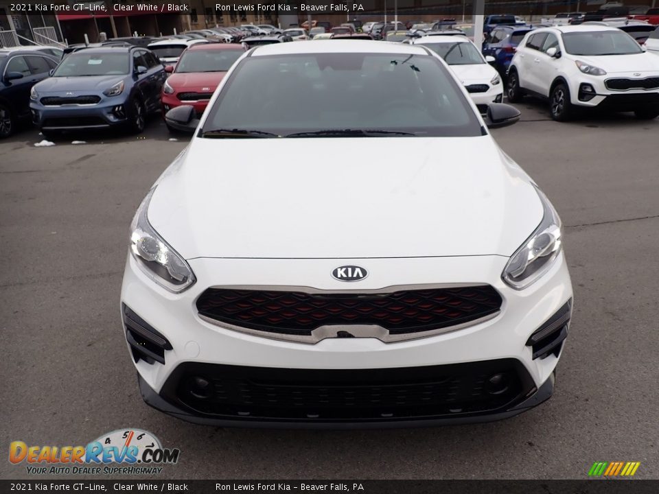 2021 Kia Forte GT-Line Clear White / Black Photo #4